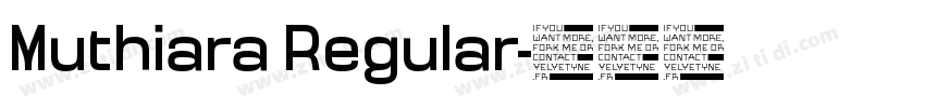 Muthiara Regular字体转换